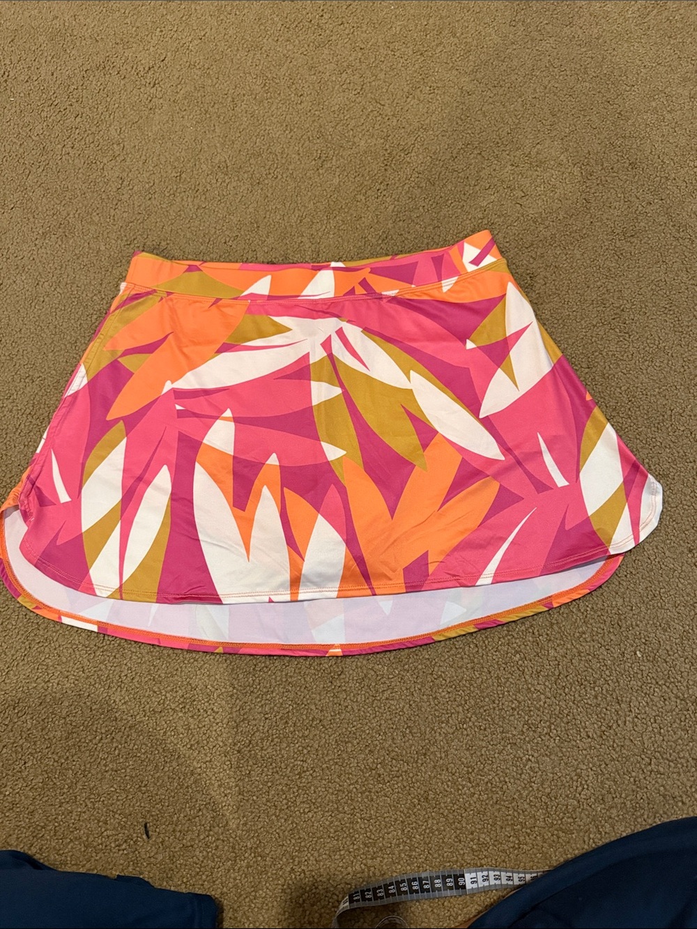 Kona Sol Pink, Orange & White Printed Swim Skirt